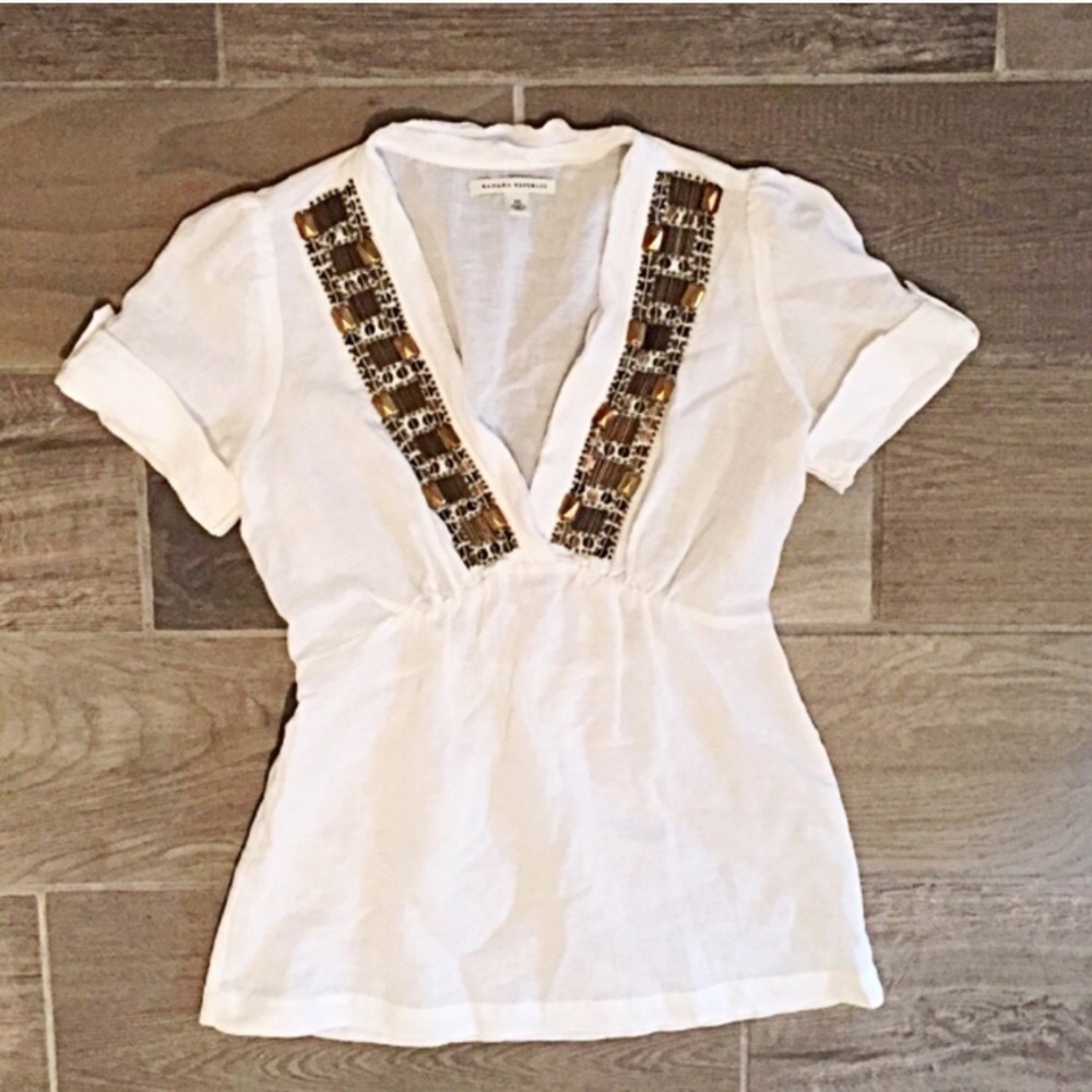 BOGO Banana Republic jewel cotton top